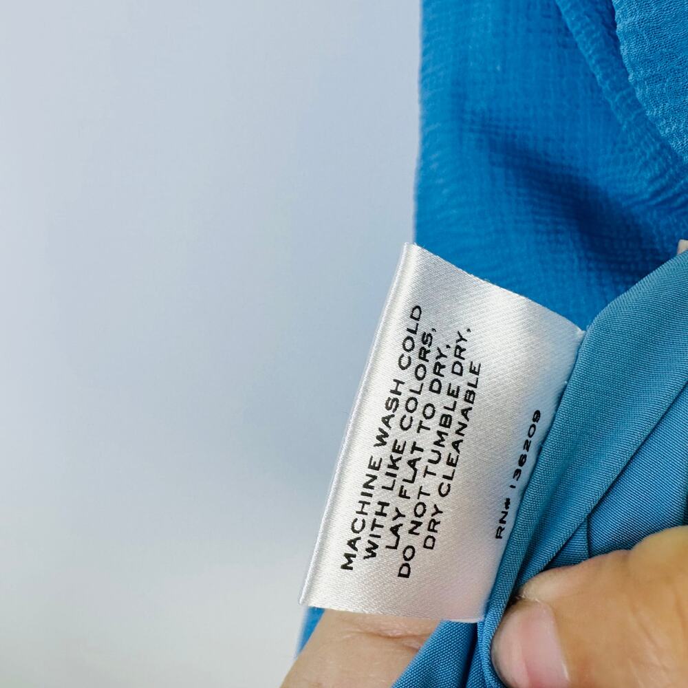Hatch Turquoise Blue Ruffle Strap Midi Dress - Picture 9 of 13